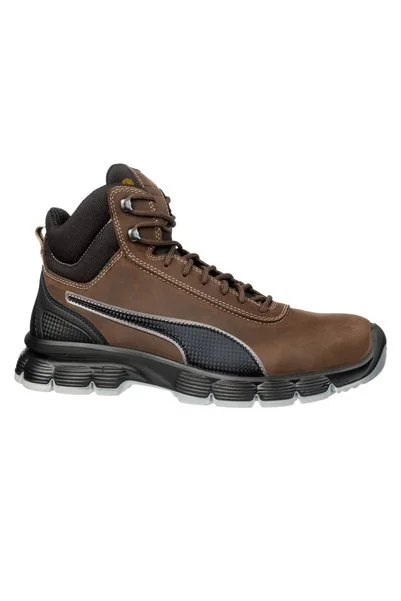 Puma Safety Condor Mid Kahverengi Çelik Burunlu Nubuk Deri İş Ayakkabısı S3 SRC ESD 41 Numara