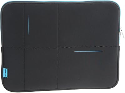 Samsonite U37-09-003 Airglow Sleeve Siyah - Mavi 15.6 inç Laptop Kılıfı