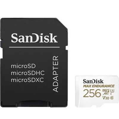 SanDisk SDSQQVR-256G-GN6IA Max Endurance 256 GB 100/40MB/s MicroSDXC C10 C30 Adaptörlü Hafıza Kartı