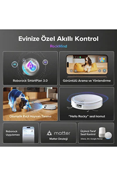 Roborock Saros 20 Flow Akıllı Robot Süpürge - Beyaz