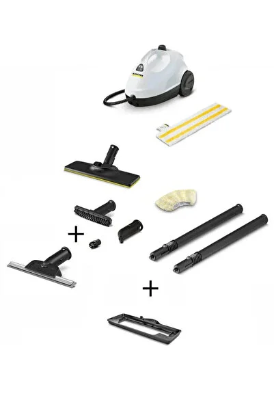 Karcher Sc 2 Easyfix Buharlı Temizlik Makinesi + Cam Temizleme Aparatı + Buharlı Düzleştirici+Halı Aparatı