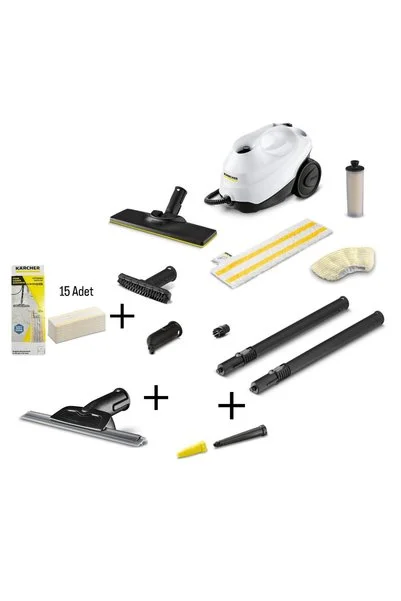 Karcher Sc 3 Easyfix Buharlı Temizlik Makinesi + Cam Temizleme Aparatı + 15 Mikrofiber Bez + Derz - PH