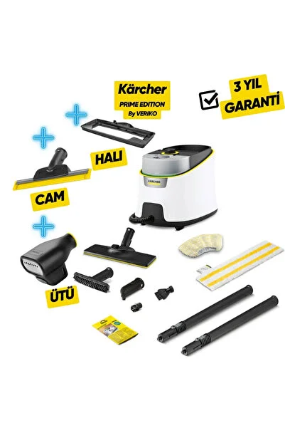 Karcher SC 4 Deluxe Prime Buharlı Temizlik Makinesi by Veriko Edition, Ütü, Cam, Halı, 3 Yıl Garanti