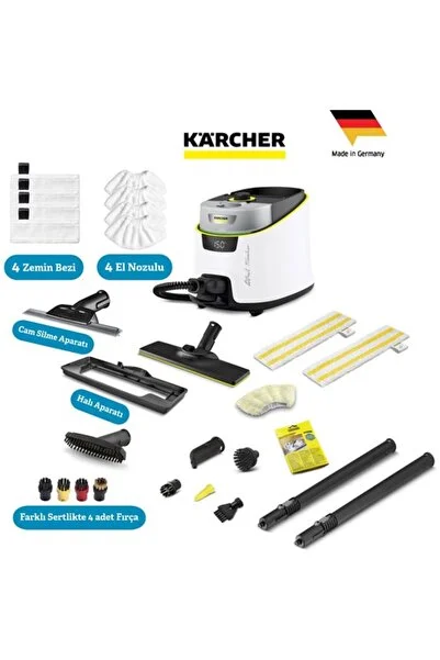 Karcher Sc 5 Deluxe Signature Line Plus Set Buharlı Temizlik 2200W 4 Bar Profesyonel Cam Halı Sert Zemin