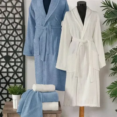 Schafer Home Arya İndigo Beyaz 6 Parça Banyo Seti
