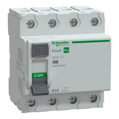 Schneider Electric Schneider EZ9R39463 Easy9 Pro 4P 63 A AC Tipi 30 mA Kaçak Akım Koruma Rölesi