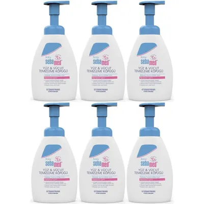 Sebamed Baby Yüz Vücut 6x400 ml Bebek Temizleme Köpüğü