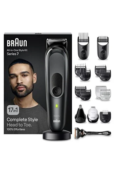 Braun Series 7 MGK7491 Hepsi Bir Arada Şekillendirme Seti, 17’si 1 Arada Erkek Bakım Kiti