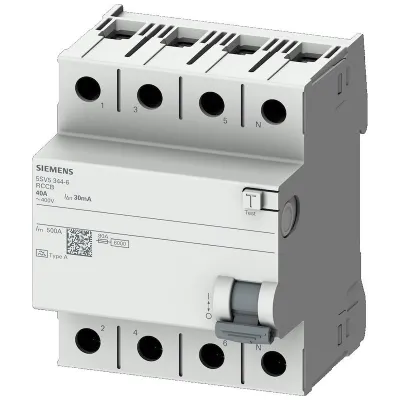 Siemens 5SV5346-6 A 63A 400V 30MA Tip Kaçak Akım Koruma Rölesi