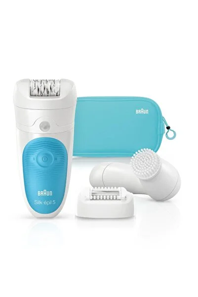 Braun Silk-épil 5 5545 Sensosmart, Kablosuz, Islak&kuru, Epilatör Yüz Temizleme Fırçası