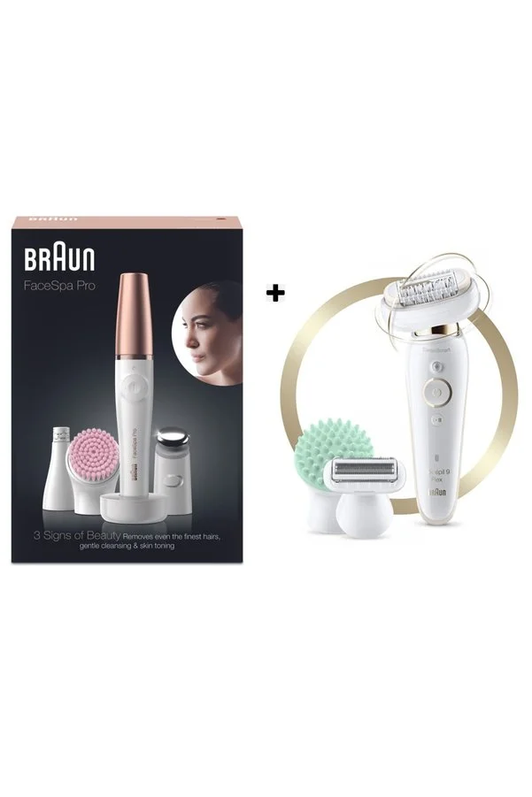Braun Silk-épil 9 Flex 9020 Epilatör + Facespa Pro 912 Epilatör