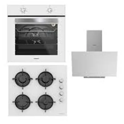 Silverline 3481 Flam - CS5349W01 - BO65E1W01 3'lü Beyaz Ankastre Set