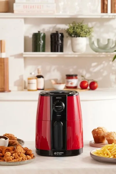 Karaca Smart Cook 60 Dakikaya Kadar Zaman Ayarlı Compact Airfryer Ruby 2 Kişilik