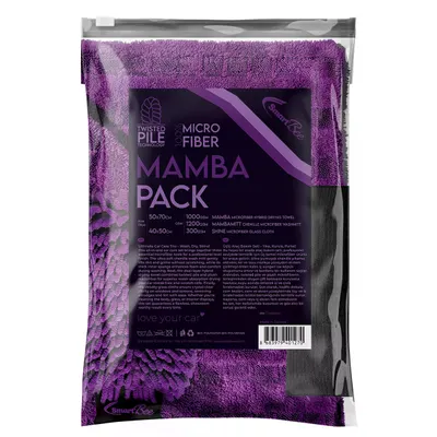 SmartBee MAMBAPACK Hybrid Twisted Pile Mikrofiber Oto Yıkama Paketi – Mor