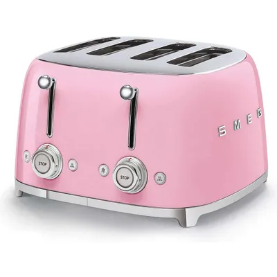 SMEG Tsf03pkeu Pembe Ekmek Kızartma 4 Slot