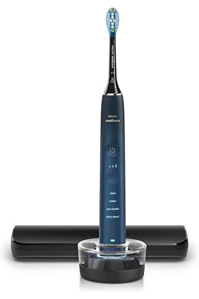 Philips Sonicare DiamondClean 9000 Şarjlı Diş Fırçası, 4 Temizlik Modu, Basınç Sensörü, Seyahat Kabı ve Uygulama Desteği, Lacivert Geçişli, HX9911/88