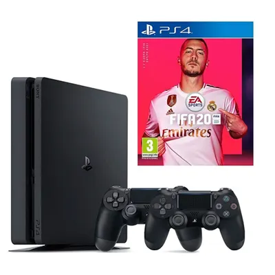 Sony Playstation 4 Slim 500 GB Oyun Konsolu + 2. Playstation Kol + Fifa 2020 PS4 Oyun