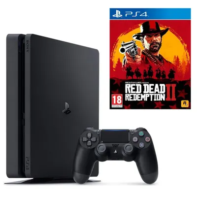 Sony PS4 Slim 500 GB Oyun Konsolu + PS4 Red Dead Redemption 2