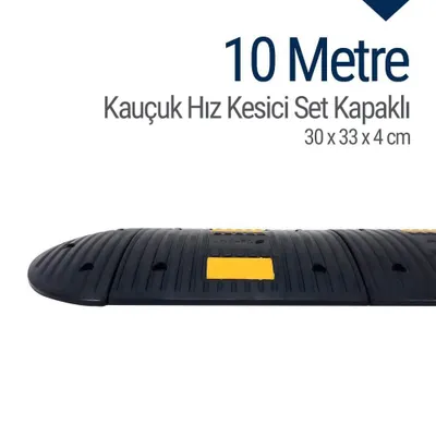 Star Çelik Starçelik 10 Metre Eko Kauçuk Hız Kesici Set Kapaklı Yol Kasisi