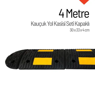 Star Çelik Starçelik 4 Metre Eko Kauçuk Hız Kesici Set Kapaklı Yol Kasisi