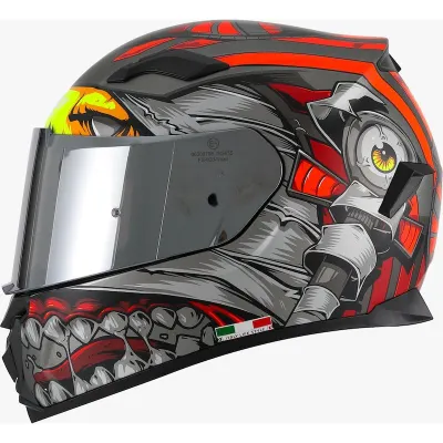 Sway 820 Monster Full Face Gri Motosiklet Kaskı