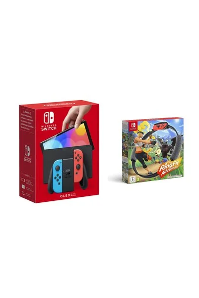 Nintendo Switch Oled Beyaz +Nintendo Switch Ring fit ( İthalatçı Garantili )