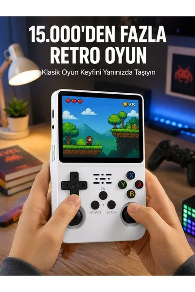 EMVERA Taşınabilir Retro Oyun Konsolu Geniş Ekran ve Çoklu Emülatör Desteği Yeni Nesil