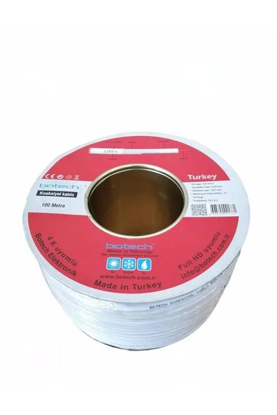 MEKs Tcx 100Mt Uydu Anten Kablosu Rg 6U