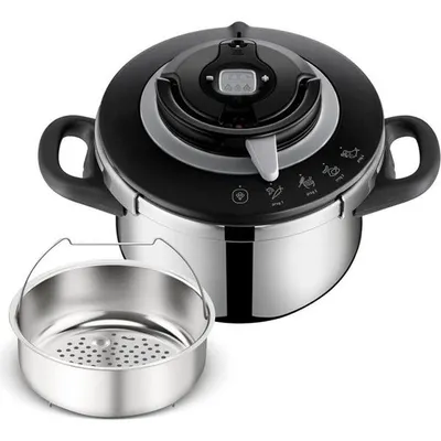 Tefal Clipso+ Chef 4.5 lt 4 Pişirme Programlı Düdüklü Tencere