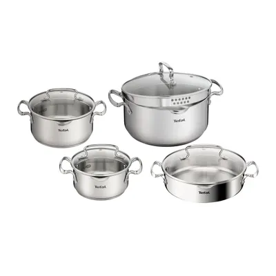 TEFAL Duetto 8 Parça Çelik Tencere Seti