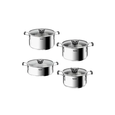 TEFAL Optispace 8 Parça Çelik Tencere Seti