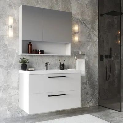 TETA HOME Batum 80 Cm MDF Banyo Dolabı Seti