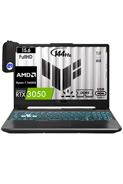 ASUS TUF A15 FA506NCG-HN265EP1 Ryzen 7 7445HS 24GB 512GB SSD RTX3050 144Hz W11P 15.6" + ElektroPasaj Çnt