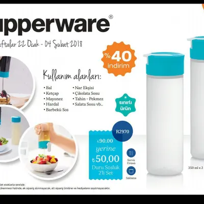 Tupperware Duru Sosluk 2li
