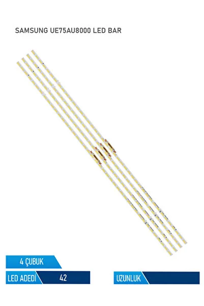 Samsung UE75AU8000 Tv Led Bar 4 Parça 50 inc
