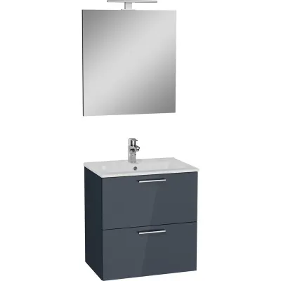VitrA Mia 60 cm Antrasit Çekmeceli Banyo Dolabı Seti