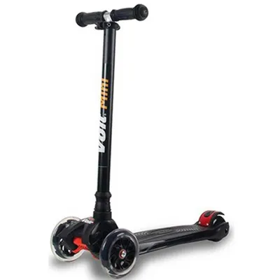 Voit 218C/052 Işıklı 3 Teker Siyah Scooter