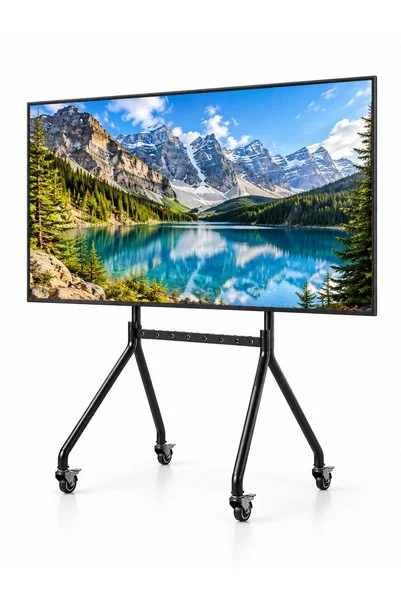 Dark VS03 65"-120"100 kg Tekerlekli Profesyonel TV Standı-Yükseklik Ayarlı,VESA 1100x600 DK-AC-VS03