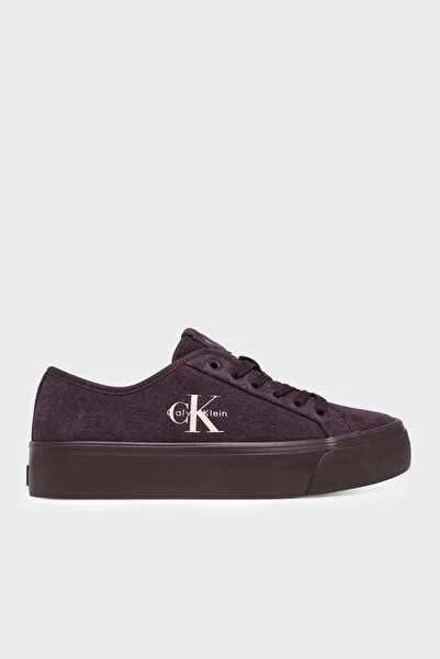 Calvin Klein Vulc Flatform Laceup Suede Kadın Mor Sneaker