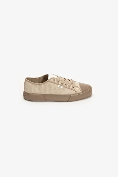 Calvin Klein Vulc Low Laceup Aop Kadın Sneaker Bej
