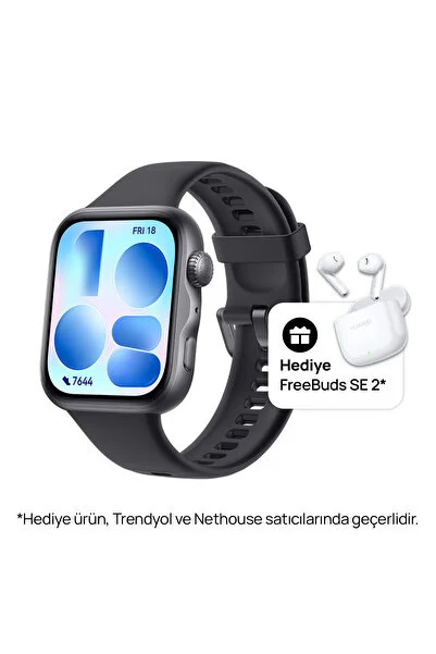 Huawei Watch Fit 5 Akıllı Saat - Siyah, Bluetooth Kulaklık Hediye, Ios Android Uyumlu