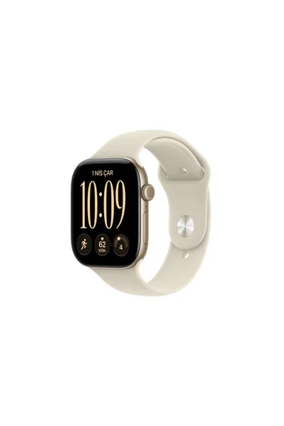 Apple Watch Series 12 GPS 42mm - Açık Altın Alüminyum Kasa - Kum Spor Kordon - S/M