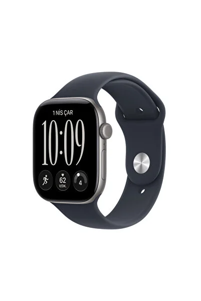 Apple Watch Series 12 GPS 46mm Uzay Grisi Alüminyum Kasa ve Lacivert Spor Kordon - M/L