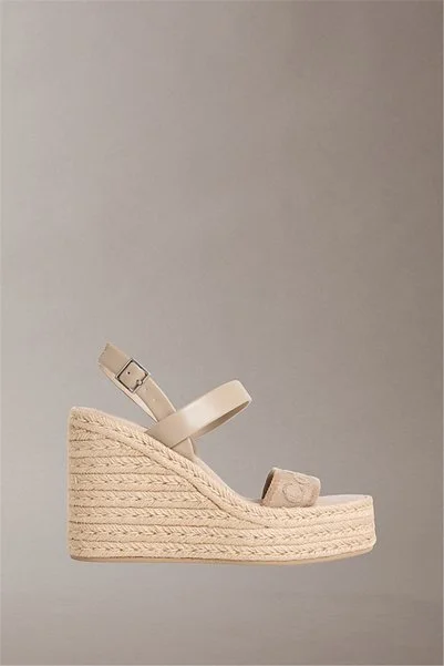 Calvin Klein Wedge Espad 70 Webbi Women's Espadrilles Grey