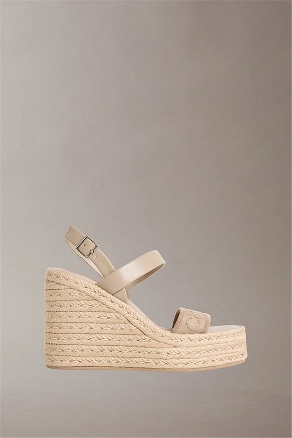 Calvin Klein Wedge Espad 70 Webbi Women's Espadrilles Grey Gri