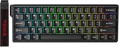 Aula Win60 HE Manyetik Klavye Rapid Trigger GrayWood Swtich 8000Hz RGB TKL Hot Swap Oyuncu Klavyesi Siyah