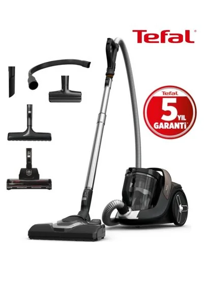 TEFAL X-Trem Cyclonic Effitech Toz Torbasız Elektrikli Süpürge-Effitech® motor ile %80 enerji tasarruf500W