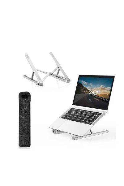 Bix X2 Taşıma Çantalı Alüminyum Notebook Laptop Standı Gümüş