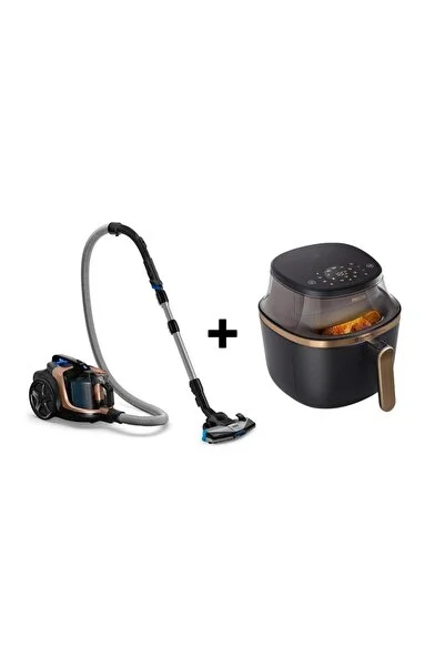 Philips XB7151 + NA322 Toz Torbasız Süpürge / Airfryer Set