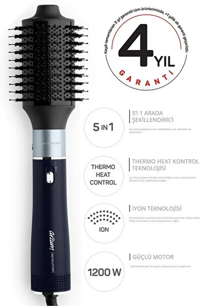 Arzum Yok Ar5162 Revolution Hava Üflemeli Şekillendirici Fırça C / F 3 Yıl 50 Hz / 60 Hz 220 - 240 V Beli